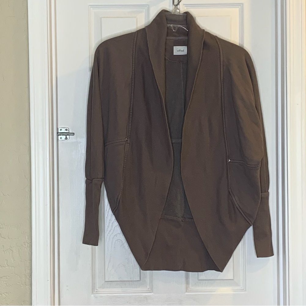 Aritzia Wilfred Diderot Circle Sweater Size Small Taupe Color